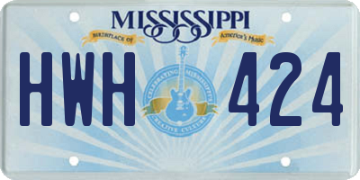 MS license plate HWH424