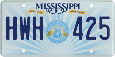 MS license plate HWH425