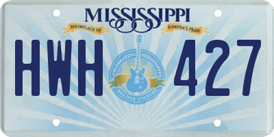 MS license plate HWH427