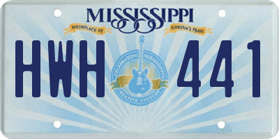 MS license plate HWH441