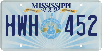 MS license plate HWH452