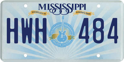 MS license plate HWH484