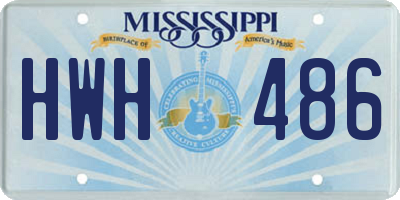 MS license plate HWH486