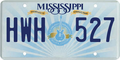 MS license plate HWH527