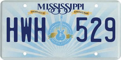 MS license plate HWH529