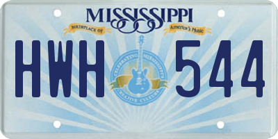 MS license plate HWH544