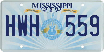 MS license plate HWH559