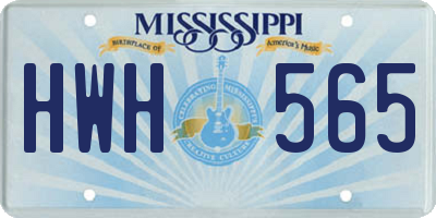 MS license plate HWH565