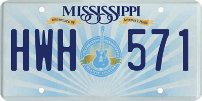 MS license plate HWH571