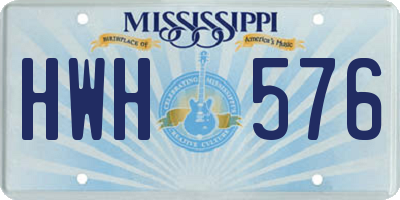 MS license plate HWH576