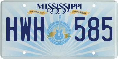 MS license plate HWH585