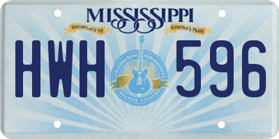 MS license plate HWH596