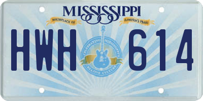 MS license plate HWH614
