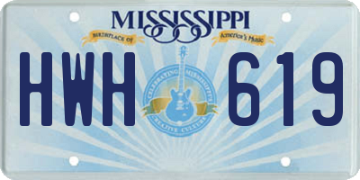 MS license plate HWH619