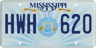 MS license plate HWH620