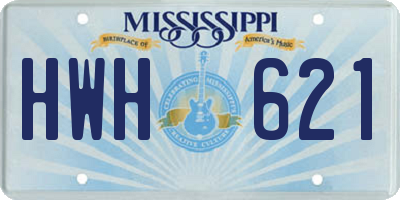 MS license plate HWH621