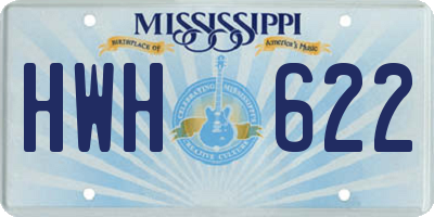 MS license plate HWH622