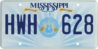 MS license plate HWH628