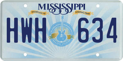 MS license plate HWH634