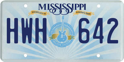 MS license plate HWH642