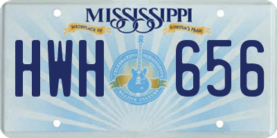 MS license plate HWH656