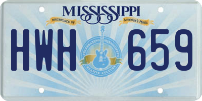 MS license plate HWH659