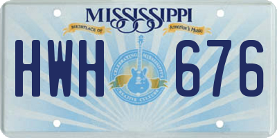 MS license plate HWH676