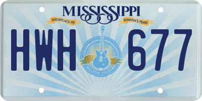 MS license plate HWH677