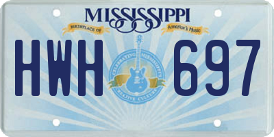 MS license plate HWH697