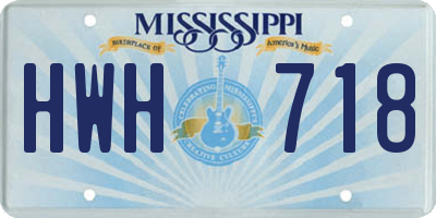 MS license plate HWH718