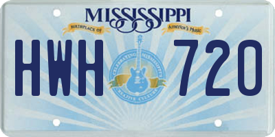 MS license plate HWH720