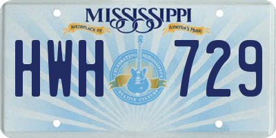 MS license plate HWH729
