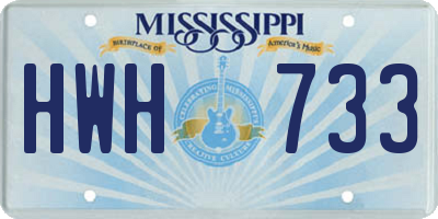 MS license plate HWH733