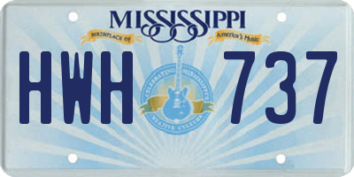 MS license plate HWH737
