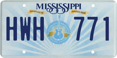 MS license plate HWH771