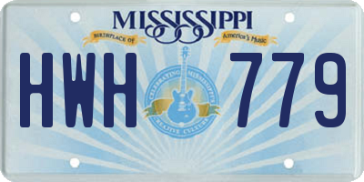 MS license plate HWH779
