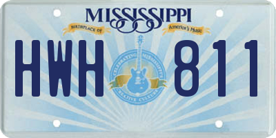 MS license plate HWH811