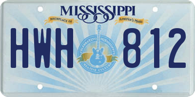 MS license plate HWH812