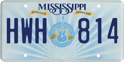 MS license plate HWH814