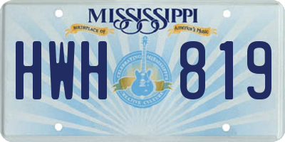 MS license plate HWH819