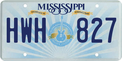 MS license plate HWH827