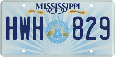 MS license plate HWH829