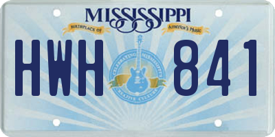 MS license plate HWH841