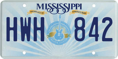 MS license plate HWH842