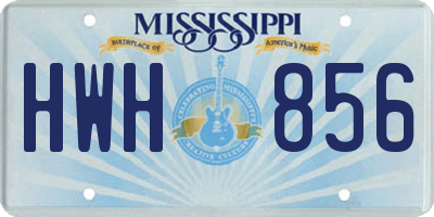MS license plate HWH856