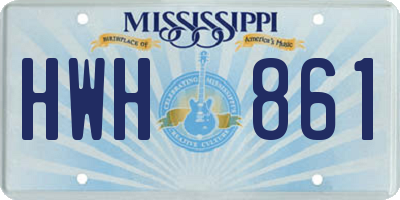 MS license plate HWH861