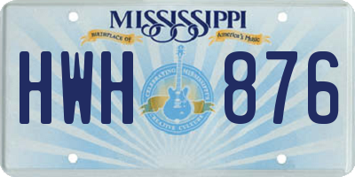 MS license plate HWH876