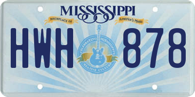 MS license plate HWH878