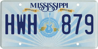 MS license plate HWH879