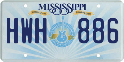 MS license plate HWH886